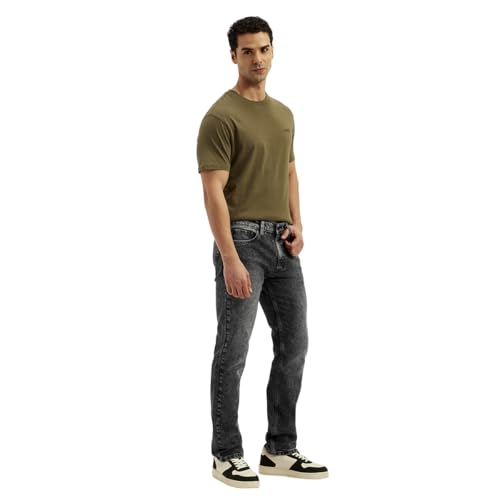 Levi's Men's 513 Charcoal Grey Slim Straight Fit Mid Rise Jeans