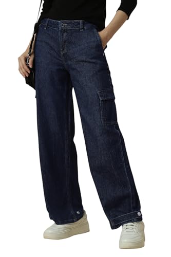 Women Navy Regular Fit Light Wash Jeans