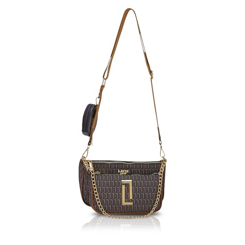 Lavie Luxe Women's Chunk25 Monogram Print Sling Bag | Ladies Purse Handbags | Gift For Women