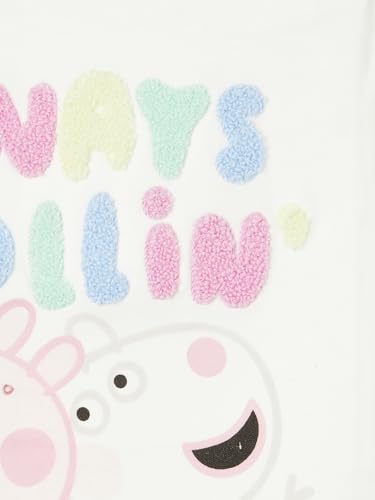 Max Girls Peppa Pig Print T-Shirt (Off White_2-3 Y)