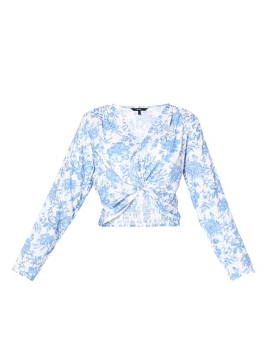 VERO MODA Women's Floral Regular Fit T-Shirt (Cloud Dancer)
