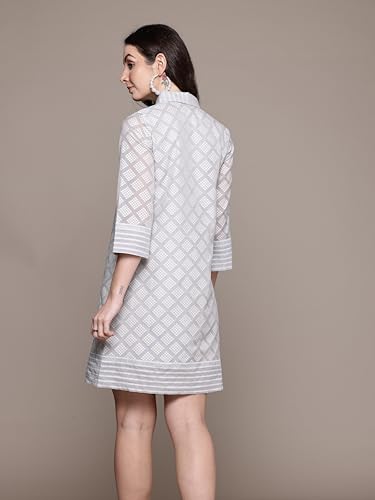 Ritu Kumar Grey Essential-Ananta Short Dress