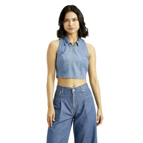 Levi's Women's Solid Shirt Collar Top