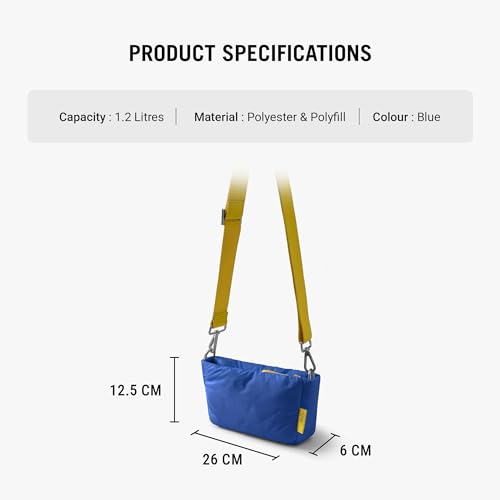 DailyObjects Blue Puft Crossbody Bag