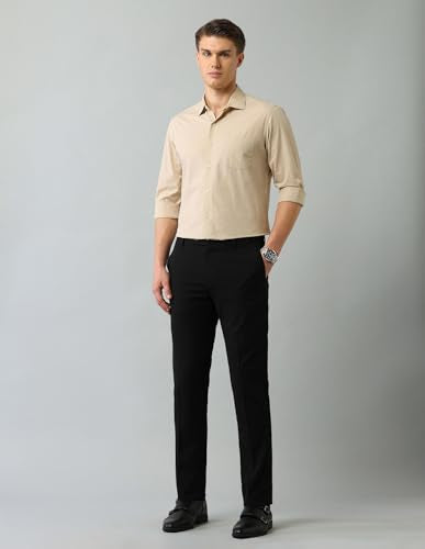 Arrow AutoFlex Regular Fit Trousers_ARAJTR2151_38 Black