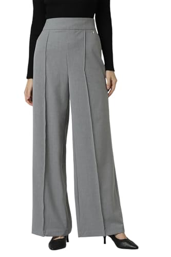 Van Heusen Women's Regular Casual Pants (VWTFFRGPB43795_Grey