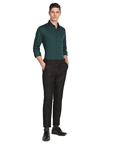 Arrow Men's Slim Fit Shirt (ARADOSH1314_Dark Green 44)