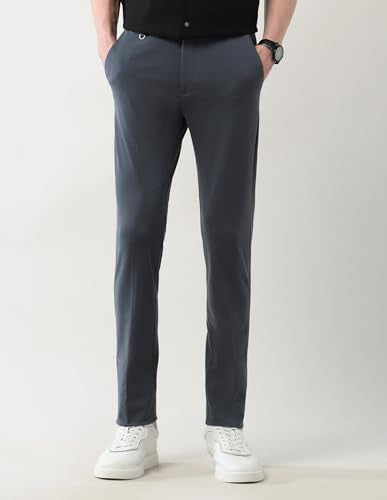 Arrow New York Men's Slim Pants (ANAJTR2330_Grey