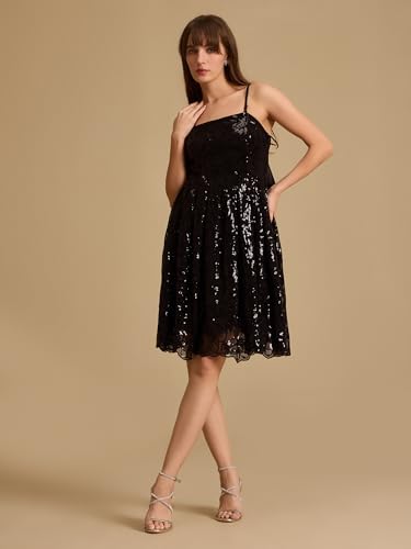 Kazo Spencer Mini Dress for Women Black