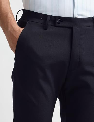 Arrow Men's Textured Super Slim Fit Trousers (ARAKTR2040_Blue_30)