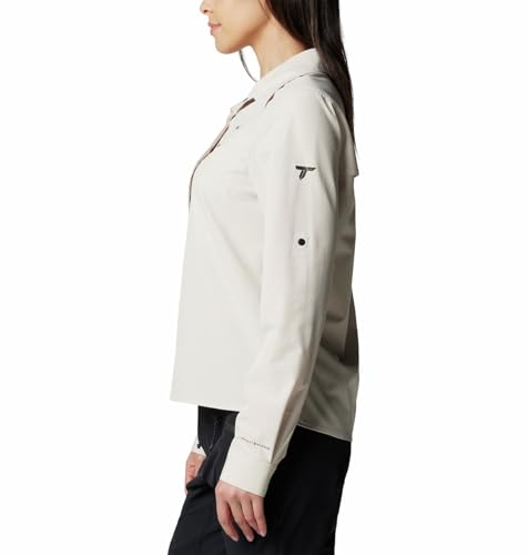 Columbia Womens Summit Valley Woven Long Sleeve Shirt, Dark Stone, M