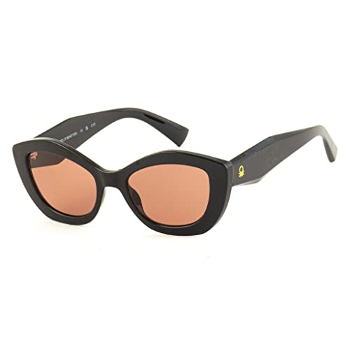 UNITED COLORS OF BENETTON orange lens cateye sunglass full rim black frame