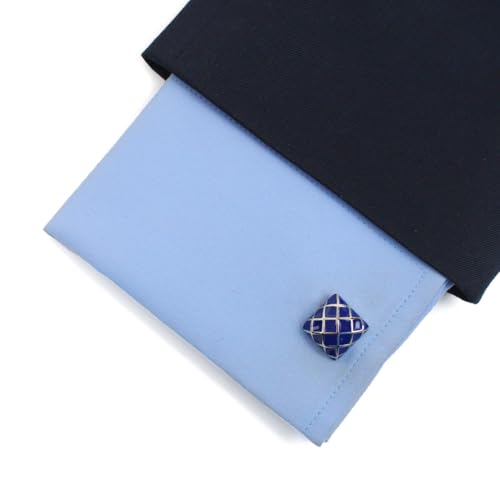 Peluche Blue Enamel Cufflinks for Men