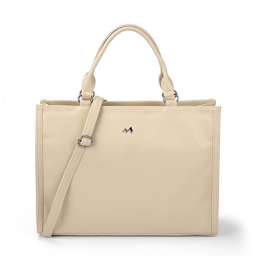 Metro Women Beige Casual PU Soft Body Zipper closure Solid Tote Bag (66-719)