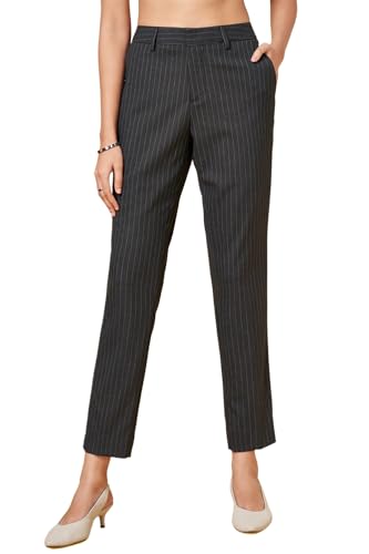 Annabelle by Pantaloons Women's Regular Casual Pants (110152399002_Blackened Pearl_28)