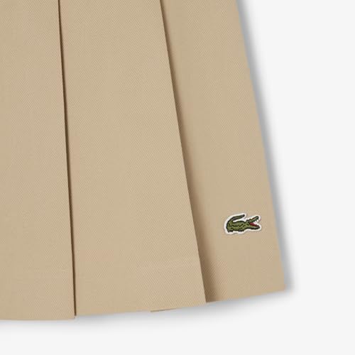 Short Stretch Cotton Pleated Skirt