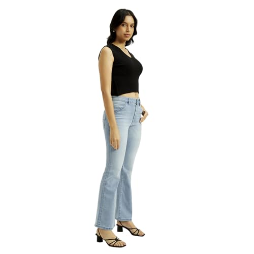 Levi's Women's High Rise 726 Slim Flare Fit Light-Blue Jeans