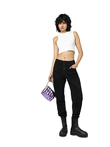 ONLY Women's Regular Jeans (15285598-Black Denim_Black 42)