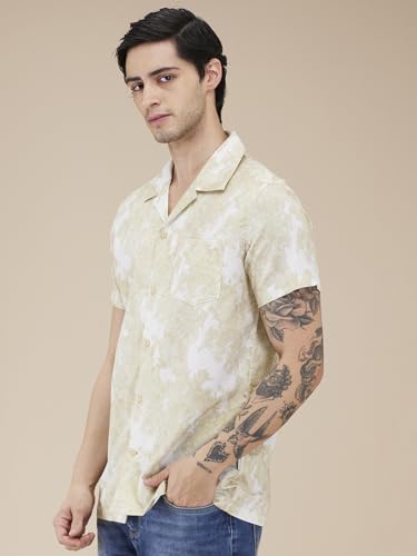 Being Human Green Regular Fit Regular Collar Men's Shirt Clothing