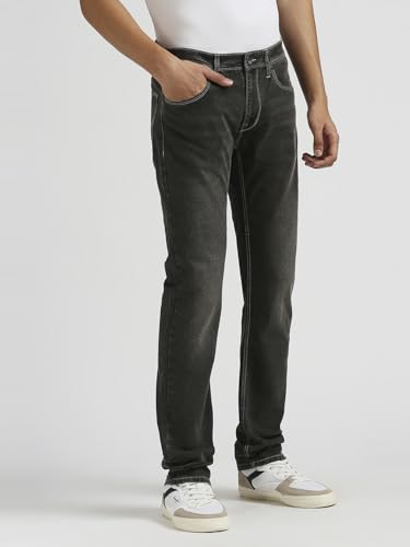 Pepe Jeans Men's Mid Rise Slim Fit Jeans Black