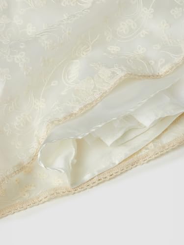 Max Girls Embroidered A-line Dress(White_3-4 Y)