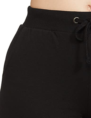 Max Women Solid Drawstring Waist Active Shorts_SP23EPPB06BLACK_XL Black