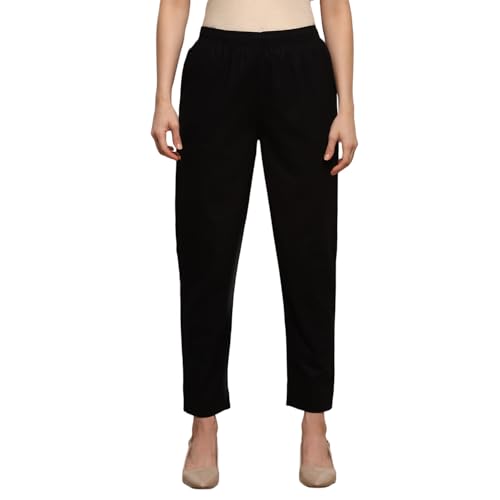 Biba Women Black Slim Pants_XXL