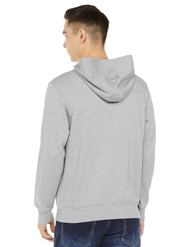 U.S. POLO ASSN. Mens Solid Full Sleeve Front Closed Hoddie Sweatshirts (USSWSS3031_Grey_S)