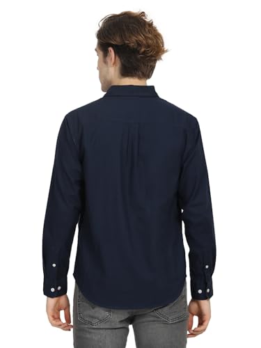 Levi's Men's Solid Slim Fit Shirt (002BS-0002_Blue