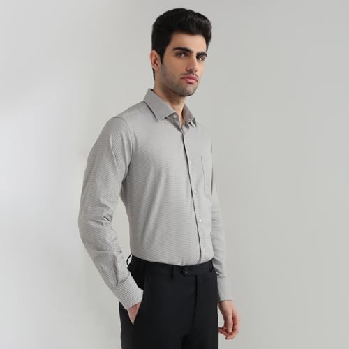 Raymond Green Structure Pattern Men Long Sleeve Casual Shirt