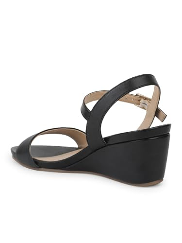 Hush Puppies Wedge Heel Sandals - Black (6Uk)