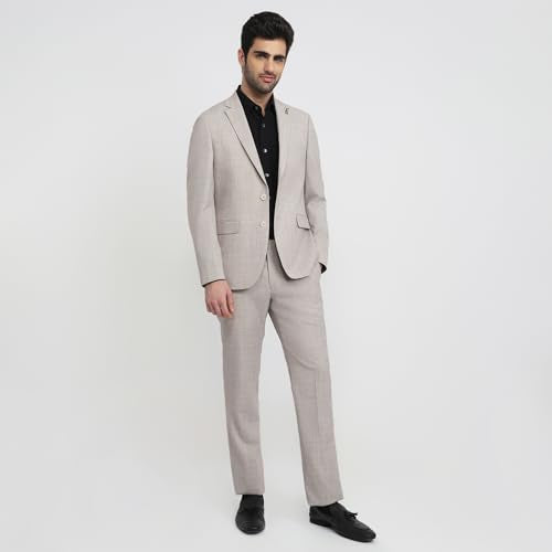 Raymond Fawn Checks Pattern Men Suit