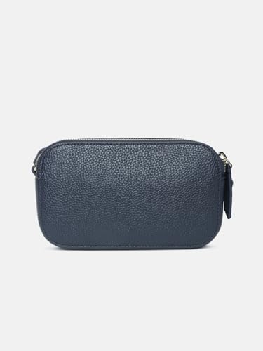 Solid Blue Polyurethane Sling Bag