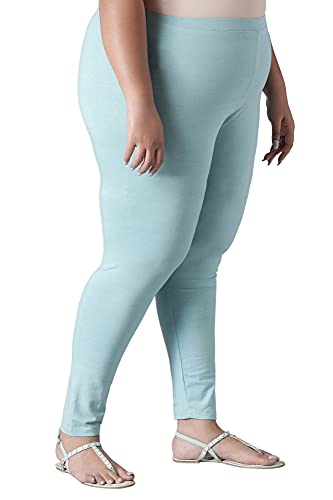 W for Woman Women's Regular Fit Cotton Tights (21AUW60105-215049_Aqua Haze)