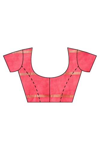 Taneira Pink Pure Silk Organza Kadwa Banarasi SareeWith Unstitched Blouse(SAIH01AD6178-Pink)