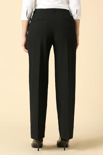 Women Black Solid Formal Trousers