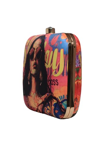 Indian Woman Portrait Printed Clutch