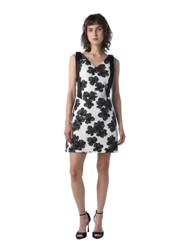 ONLY Women Floral Print Fit and Flare White Dress
