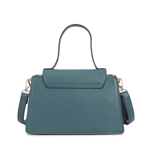 Fastrack Oceanic Blue Sling Bag | Women’s Quilted Handbag with Chain Accent | Dual Compartments & Multi-Style Carry