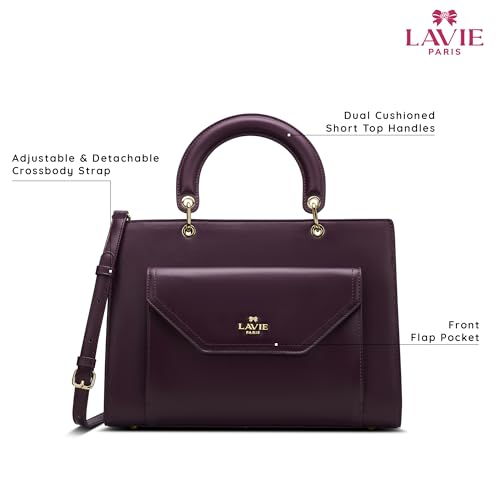 LAVIE PARIS Women's Pisa Box Satchel Bag | Satchel Handbag for Work | Ladies Purse | Stylish Shoulder Bag | Gift for Women