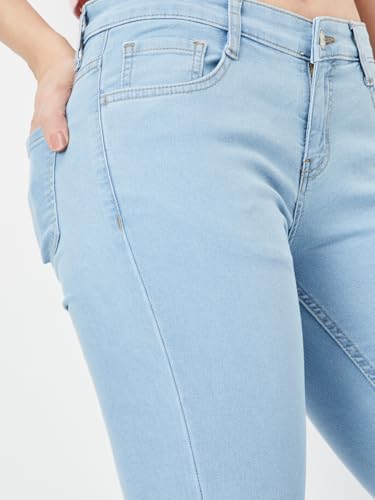 Max Women's Regular Jeans (NOOSN2SF3EPP_Light Blue