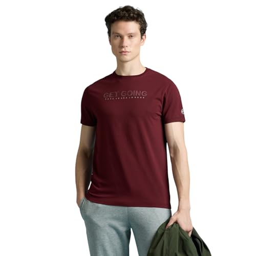 Pepe Jeans Men's Slim Fit T-Shirt (PM509605_Burgundy RED