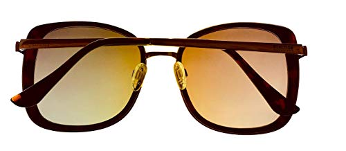 KENNETH COLE Sunglasses | Brown Lens | Havana Frame | Full Rim Square Shape Branded Latest and Stylish Non Polarized Eyewear | 100% UV Protection | Women Sunglasses| Size Medium | KC1396 54 52F