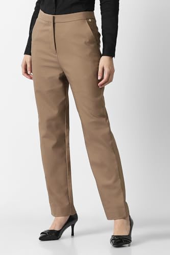 Van Heusen Women's Slim Casual Pants (VWTFFSLFF86136_Brown