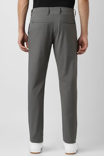 Van Heusen Men Grey Solid Trousers