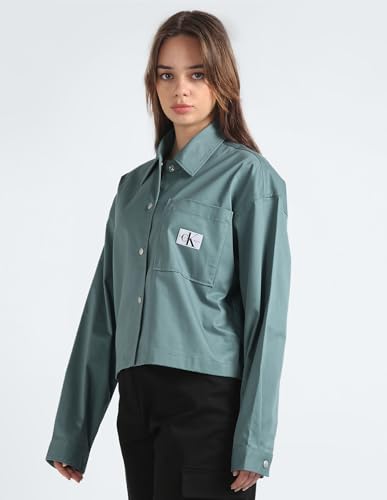 Calvin Klein Department3054 Relaxed Fit Shirt (J20J223241CFQ_Goblin Blue XXL)