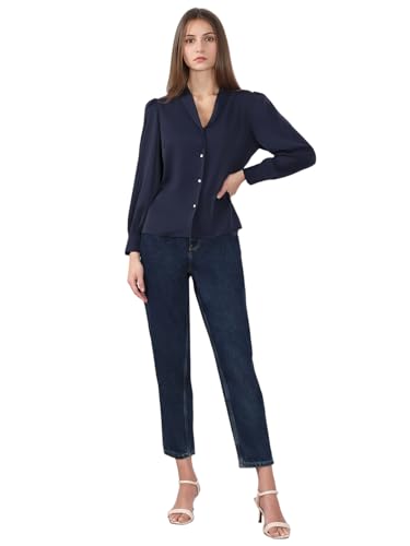 VERO MODA Women's Regular Fit Navy Shirt