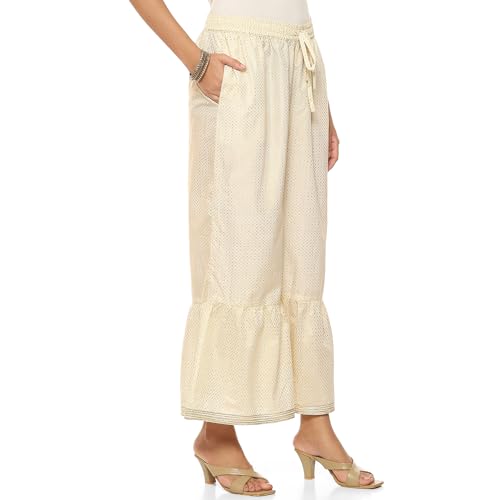 Rangriti Women's Straight Pants (ASRTD18351AW23OWHT_Off White