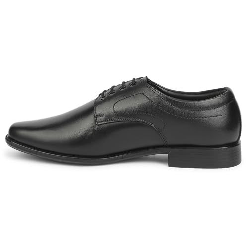Liberty Fortune HML-54 Black Formal Lacing Derby Shoes for Men - 10