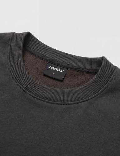 DAMENSCH Heat-Code Smart Oversized Sweatshirt for Men | Double-Brushed Fleece Winter Wear | 5°-15°C Warmth, Anti-Pill & Stretchable, Cinder Brown, M